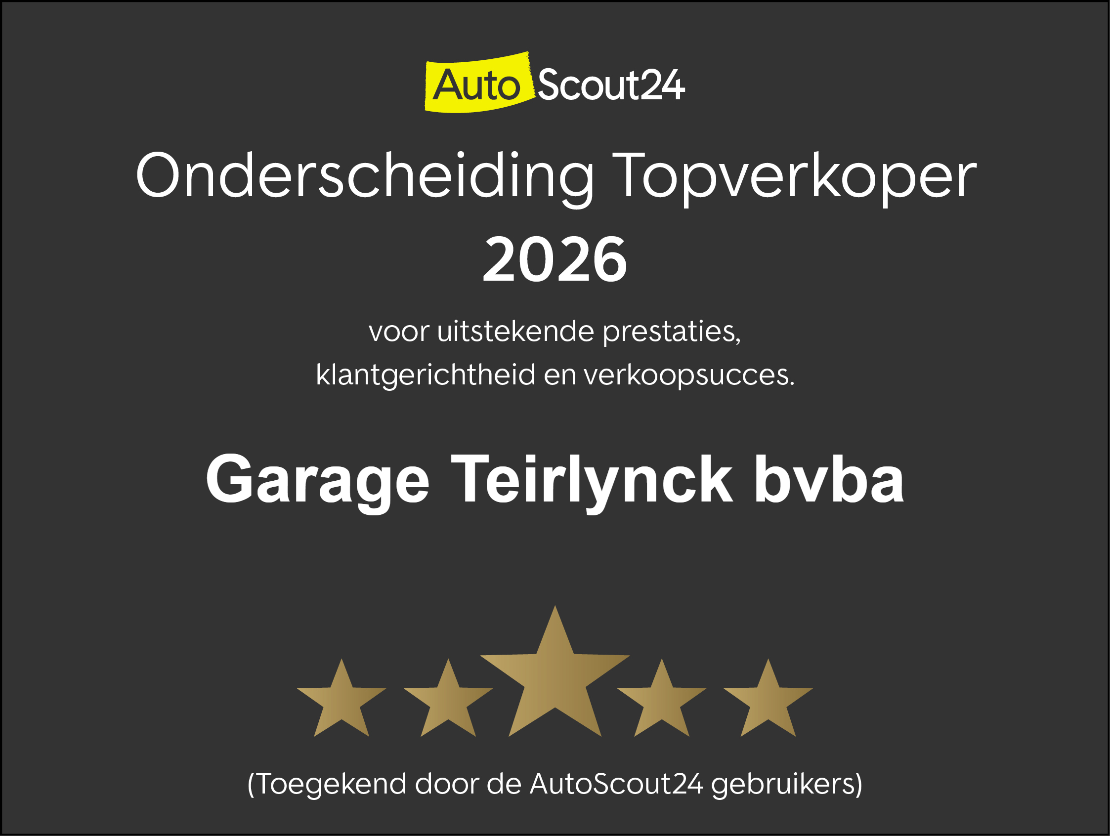✨ Trots nieuws!! Topverkoper certificaat 2026 ⭐⭐⭐⭐⭐